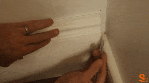 Marking skirting board cut out
